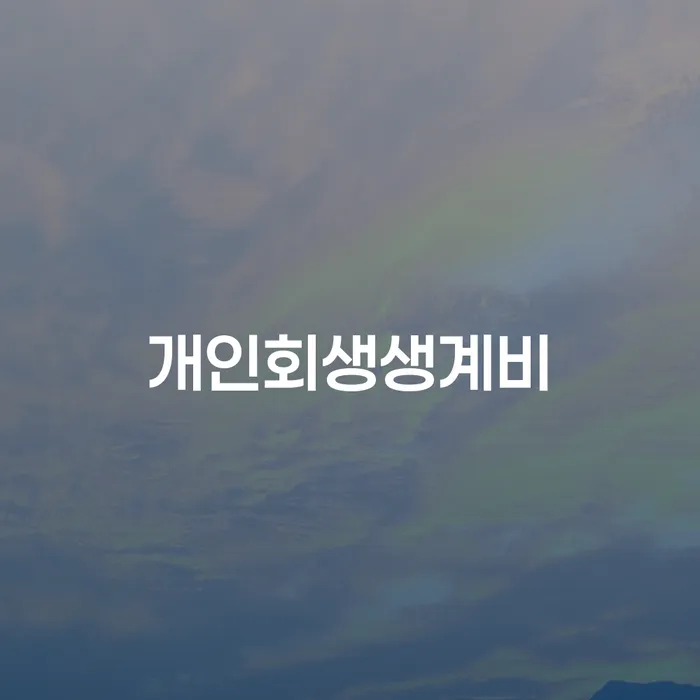 개인회생 워크아웃 실제사례