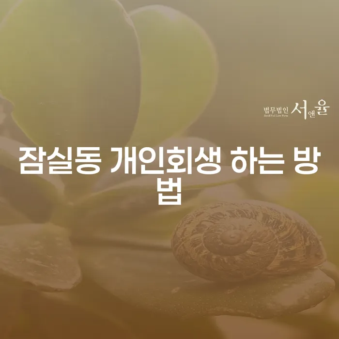 잠실동에서 개인회생을 어떻게 시작해야 할까요?