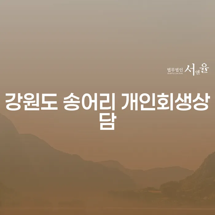 왜 강원도 송어리에서 개인회생 상담을 받아야 할까요?